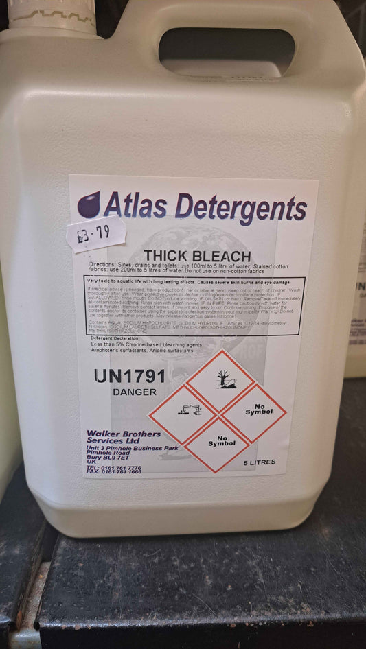 Atlas Detergents Thick Bleach (5 Litres)