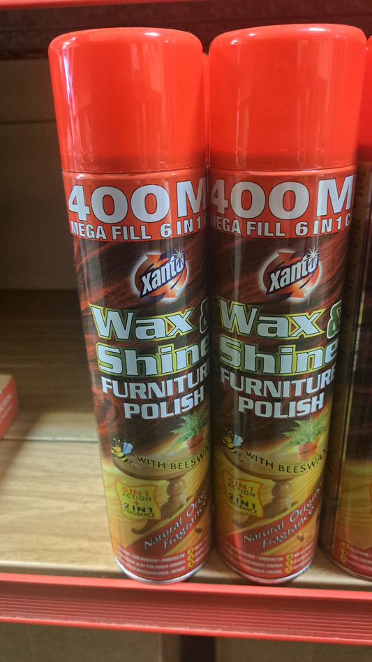Xanto Wax & Shine Furniture Polish - Natural Orange Fragrance