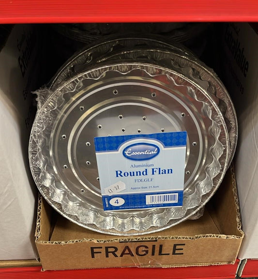 Essential Aluminium Round Flan Cases - Pack of 4