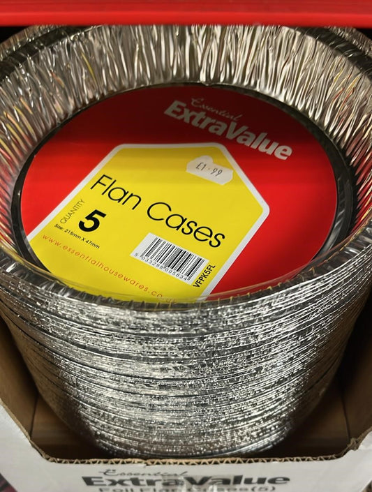Essential ExtraValue Flan Cases - Pack of 5